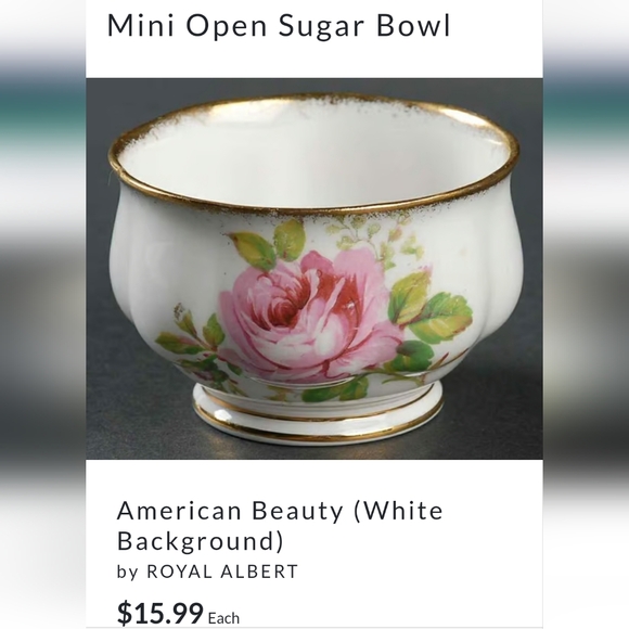 "American Beauty" cream and sugar by Royal Albert. - Picture 13 of 13